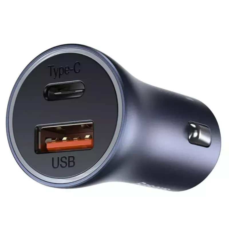 Cargador de coche Baseus TZCCJD-0G 40W gris oscuro — fuente de alimentación USB para vehículo, salida 40W