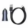 Cargador de coche Baseus TZCCJD-0G 40W gris oscuro — fuente de alimentación USB para vehículo, salida 40W