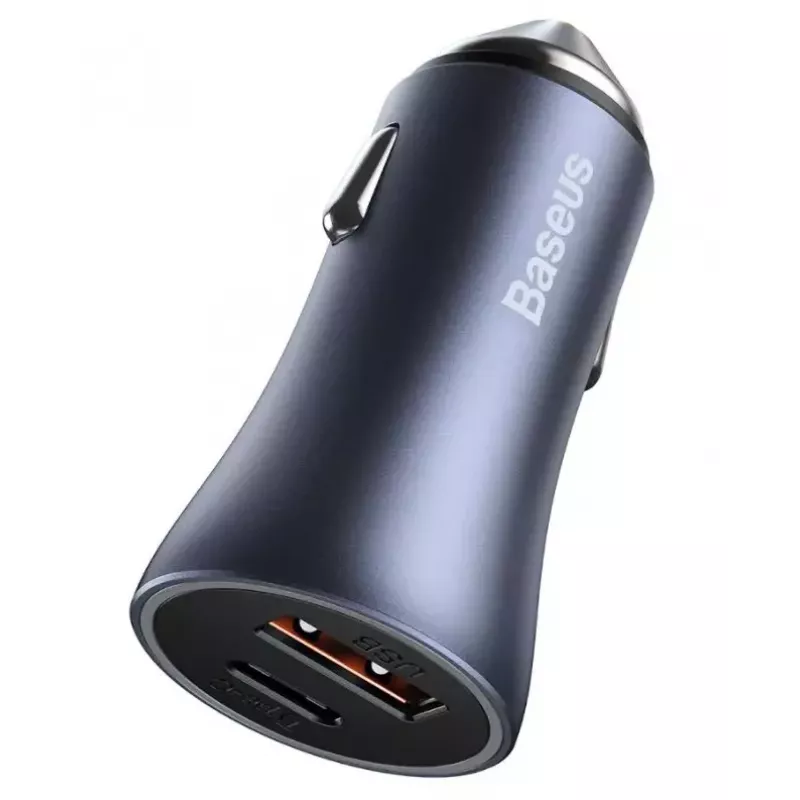 Cargador de coche Baseus TZCCJD-0G 40W gris oscuro — fuente de alimentación USB para vehículo, salida 40W