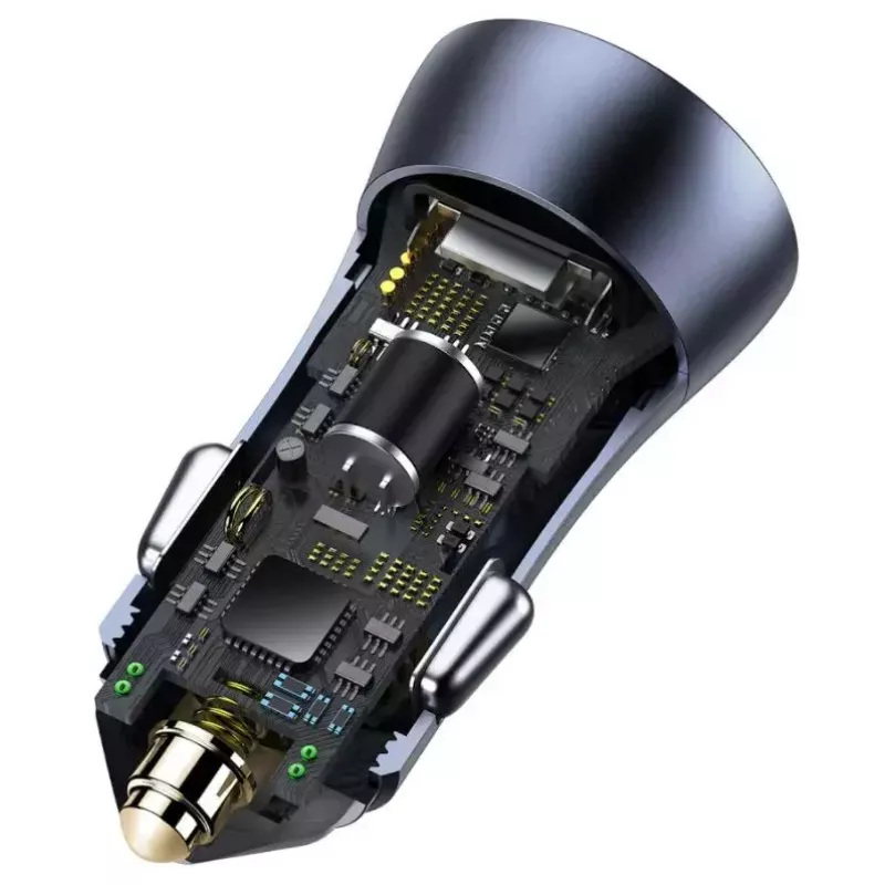 Cargador de coche Baseus TZCCJD-0G 40W gris oscuro — fuente de alimentación USB para vehículo, salida 40W