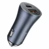 Cargador de coche Baseus TZCCJD-0G 40W gris oscuro — fuente de alimentación USB para vehículo, salida 40W