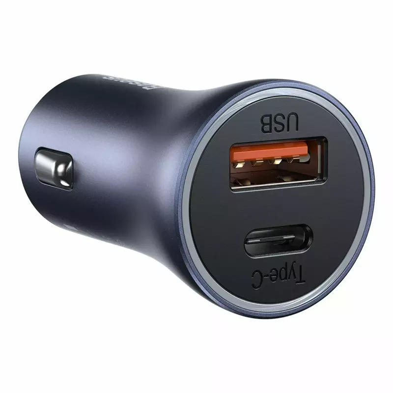 Cargador de coche Baseus TZCCJD-0G 40W gris oscuro — fuente de alimentación USB para vehículo, salida 40W