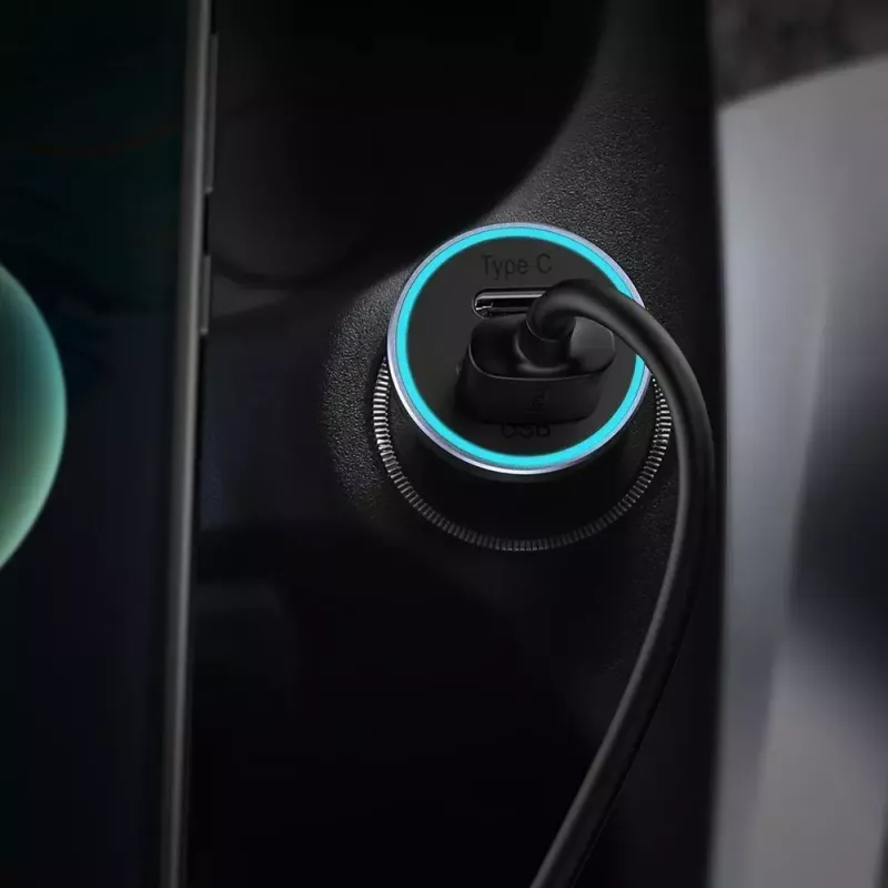Cargador de coche Baseus TZCCJD-0G 40W gris oscuro — fuente de alimentación USB para vehículo, salida 40W