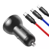 Cargador USB para coche Baseus AB2XUSBAKBK — 2× USB 2.0, 4,8 A, alimentación por mechero, negro/gris