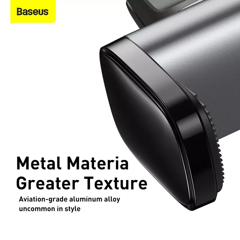 Soporte activo Baseus Steel Cannon para teléfono móvil negro plata