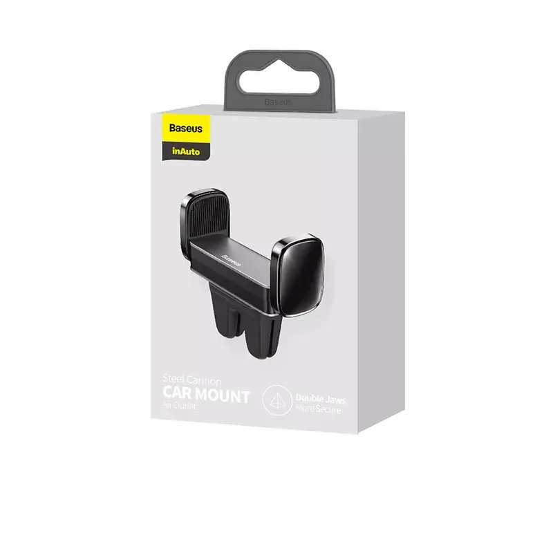 Soporte activo Baseus Steel Cannon para teléfono móvil negro plata