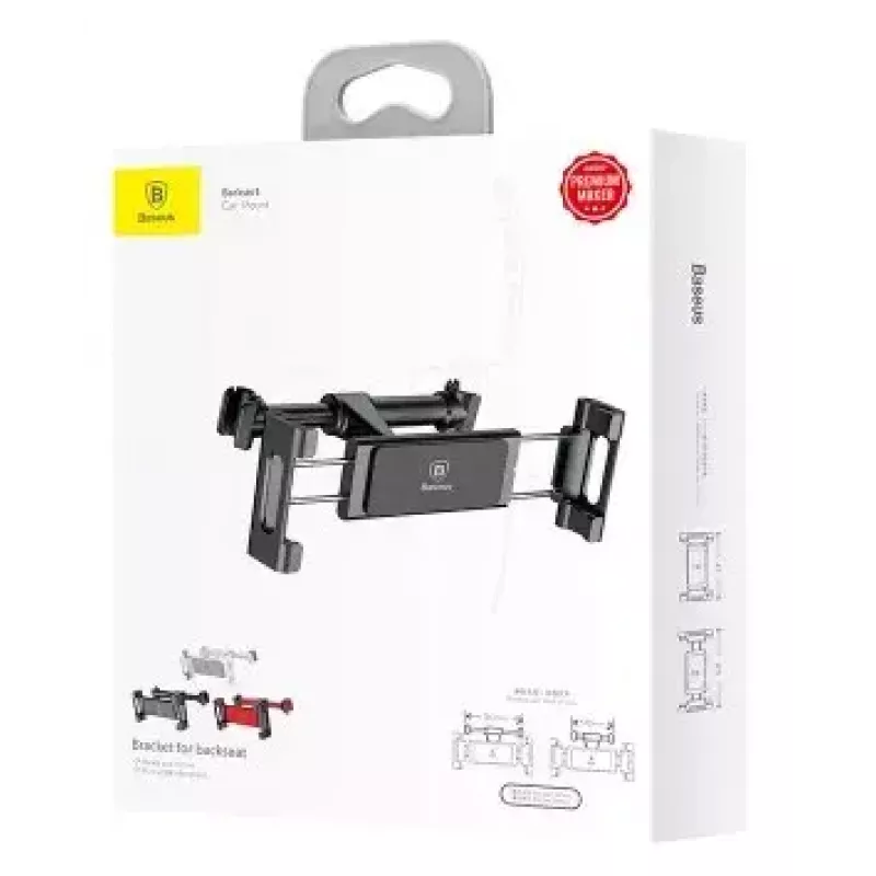 Baseus SUHZ-01 soporte para reposacabezas trasero de coche para tablets/smartphones 4,7-12,9 pulgadas, negro