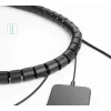 Organizador de cables UGREEN espiral negro — enrollador de cables en espiral, 1 ud.