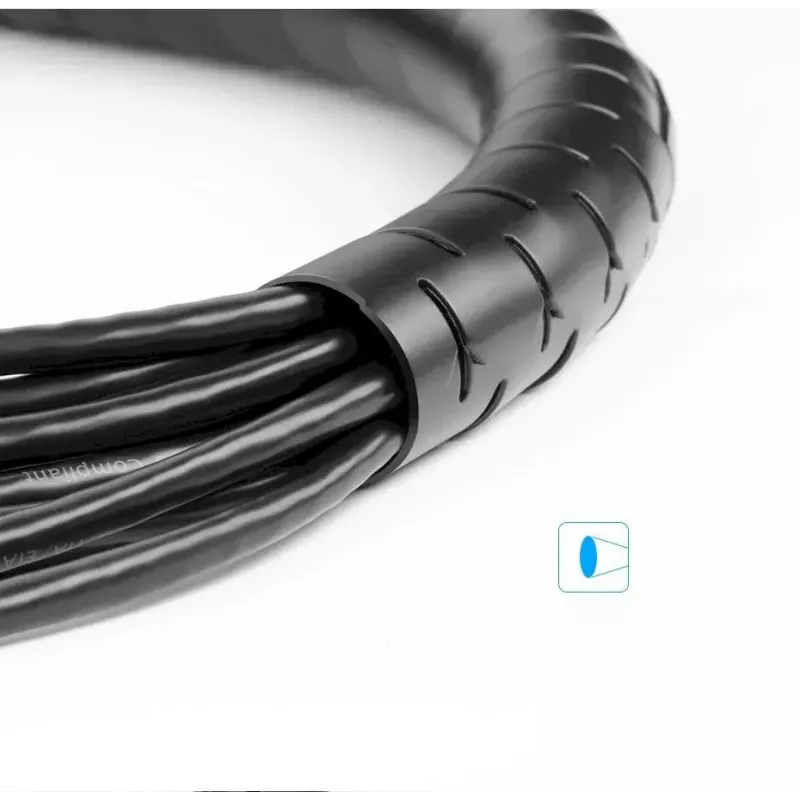 Organizador de cables UGREEN espiral negro — enrollador de cables en espiral, 1 ud.