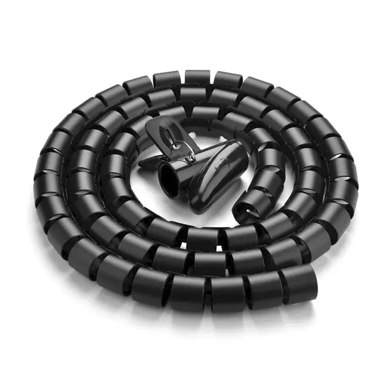 Organizador de cables UGREEN espiral negro — enrollador de cables en espiral, 1 ud.