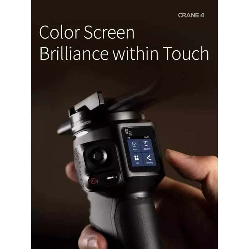 Gimbal Zhiyun Crane 4 estabilizador de 3 ejes con hasta 10 horas de autonomía