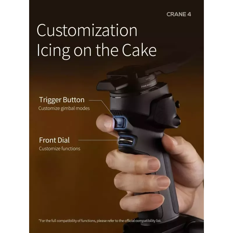 Gimbal Zhiyun Crane 4 estabilizador de 3 ejes con hasta 10 horas de autonomía
