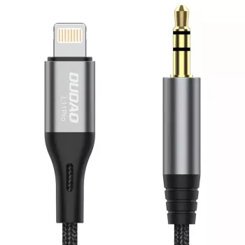 Cable de audio DUDAO Lightning - minijack 3,5 mm, 1 m, gris L11PRO