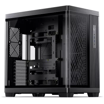 Caja para PC Jonsbo TK-4 semitorre ATX con panel lateral de cristal templado, negra