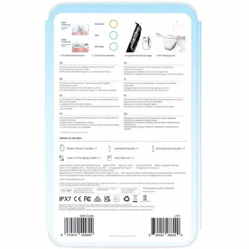 Irrigador bucal Oclean A10, gris
