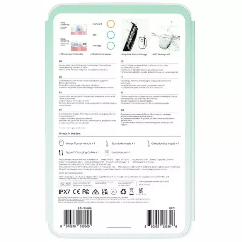 Irrigador bucal Oclean A10, verde