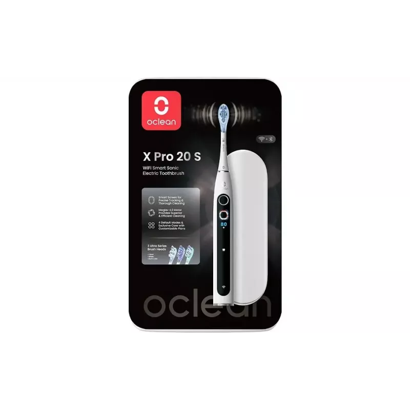 Cepillo de dientes eléctrico OCLEAN X Pro 20 S en blanco con sensor de presión inteligente