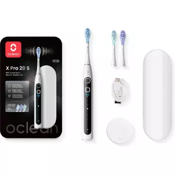 Cepillo de dientes eléctrico OCLEAN X Pro 20 S en blanco con sensor de presión inteligente