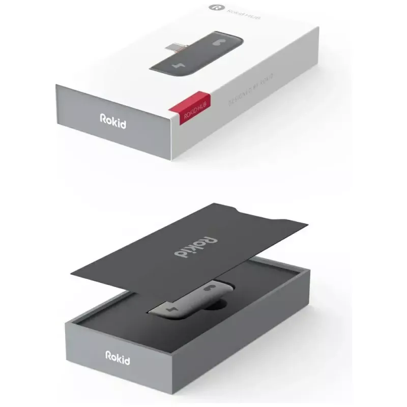 Adaptador USB-C Rokid UNB23010 – 2 puertos USB-C, negro