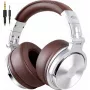 Auriculares over-ear OneOdio Pro40 plata-marrón A-AA09-02 con aislamiento acústico