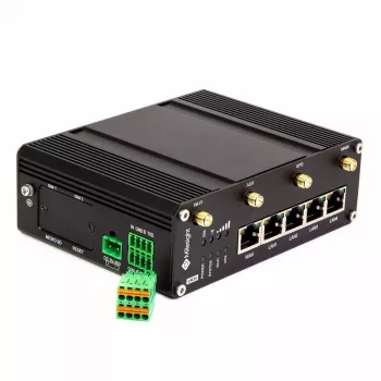 Router industrial Milesight UR35 Pro 4G WiFi4 GPS — móvil 4G, Wi-Fi 4, GPS, diseño robusto