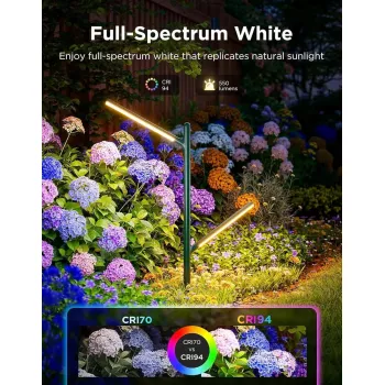 Lámpara de jardín exterior Govee H7086341 RGBICWW 1100 lm IP66