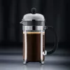 Cafetera French Press BODUM Chambord 8 tazas, marco negro con jarra de cromo y cristal
