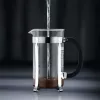Cafetera French Press BODUM Chambord 8 tazas, marco negro con jarra de cromo y cristal