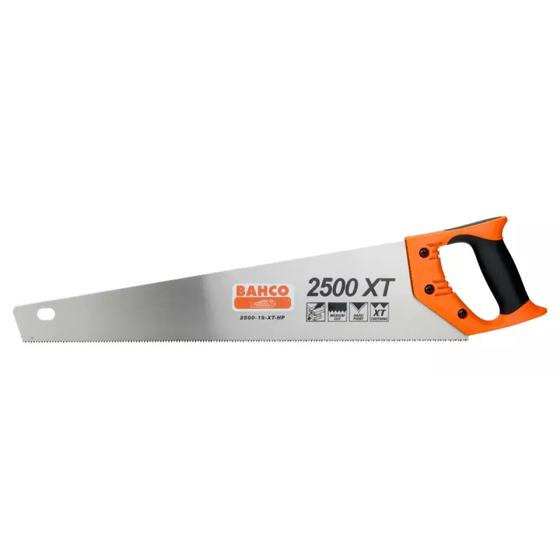 Sierra de costilla Bahco 2500-22-XT-HP 55 cm negra naranja acero inoxidable