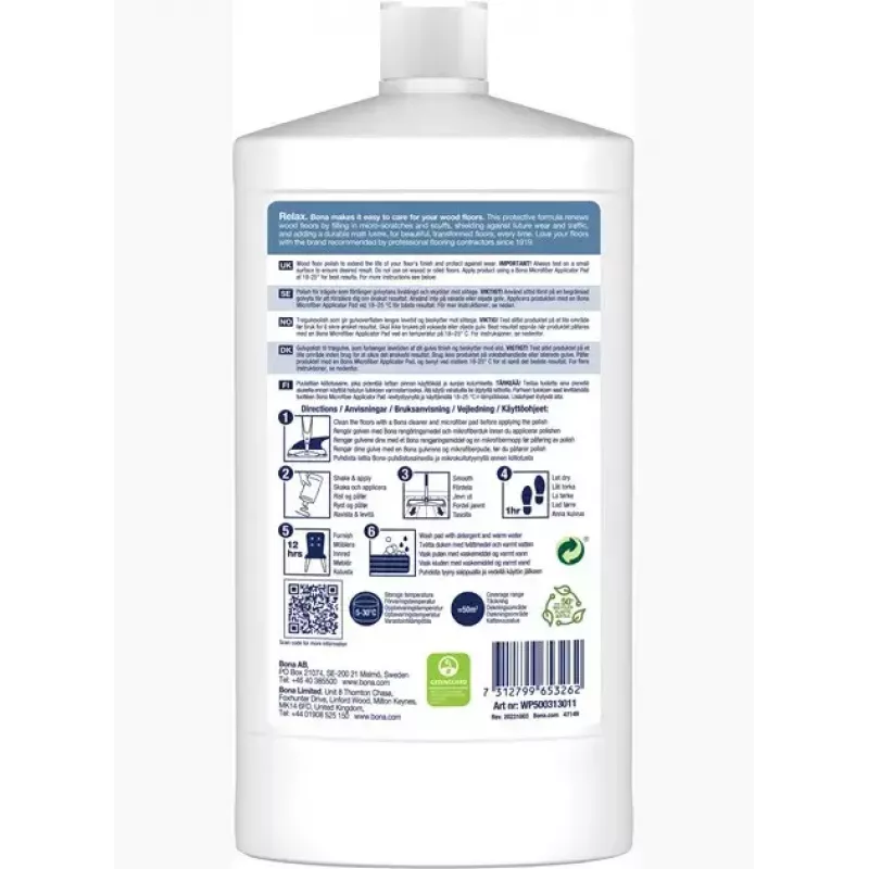 Limpiador/restaurador de suelos Bona WP500313013 líquido 1 L para madera