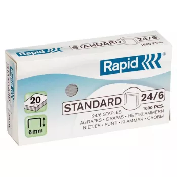 Pack de grapas Rapid 24/6 1000 grapas 6 mm longitud de patas