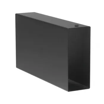 Caja externa para tarjeta gráfica Sonnet DM-ENC-1M-D — carcasa de aluminio, negra, 88×424×228 mm