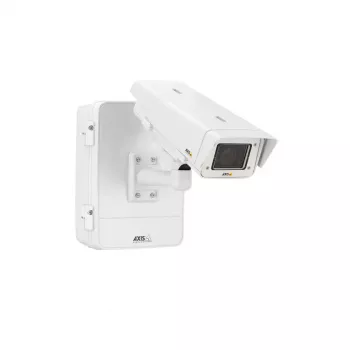 Carcasa y soporte AXIS 5900-161 para cámaras de vigilancia exteriores, acero inoxidable/blanco, 282×131×361 mm