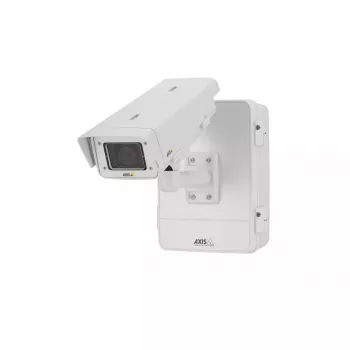 Carcasa y soporte AXIS 5900-161 para cámaras de vigilancia exteriores, acero inoxidable/blanco, 282×131×361 mm