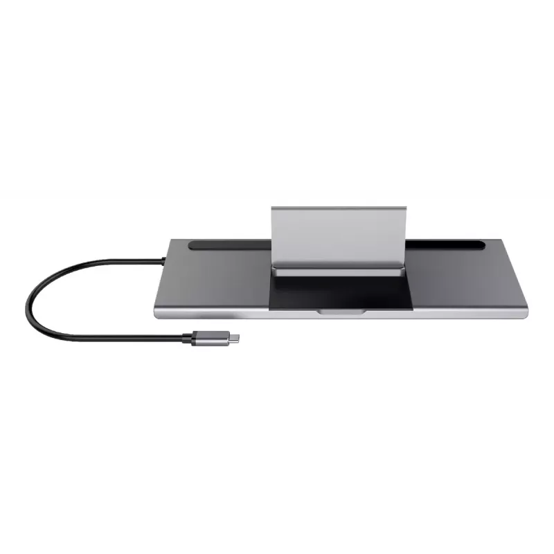 Dock para portátil Deltaco USBC-DOCK2 con cable USB 3.2 Gen 1 Type-C gris