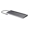 Dock para portátil Deltaco USBC-DOCK2 con cable USB 3.2 Gen 1 Type-C gris