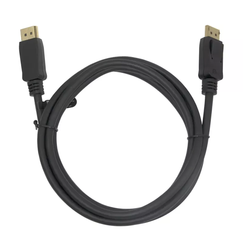 Cable DisplayPort DELTACO DP-1020D-FLEX 2 m, DisplayPort a DisplayPort, conector macho–conector macho, negro