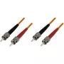 Cable de fibra óptica DELTACO FB-35, OM1 62,5 µm, 5 m, 2×ST dúplex completo