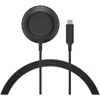 Base de carga inalámbrica Belkin UltraCharge 25W Qi2 con soporte y fuente de alimentación, negro