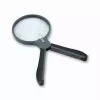 Lupa Carson Split Handle HF-11 — lupa de mano 3,5×, negro/transparente, pila AAA