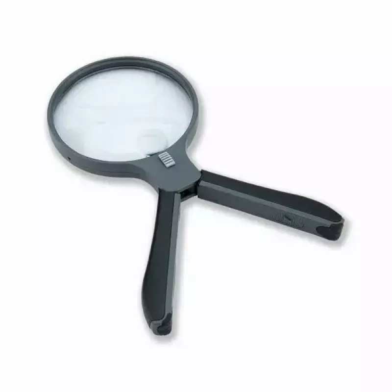 Lupa Carson Split Handle HF-11 — lupa de mano 3,5×, negro/transparente, pila AAA