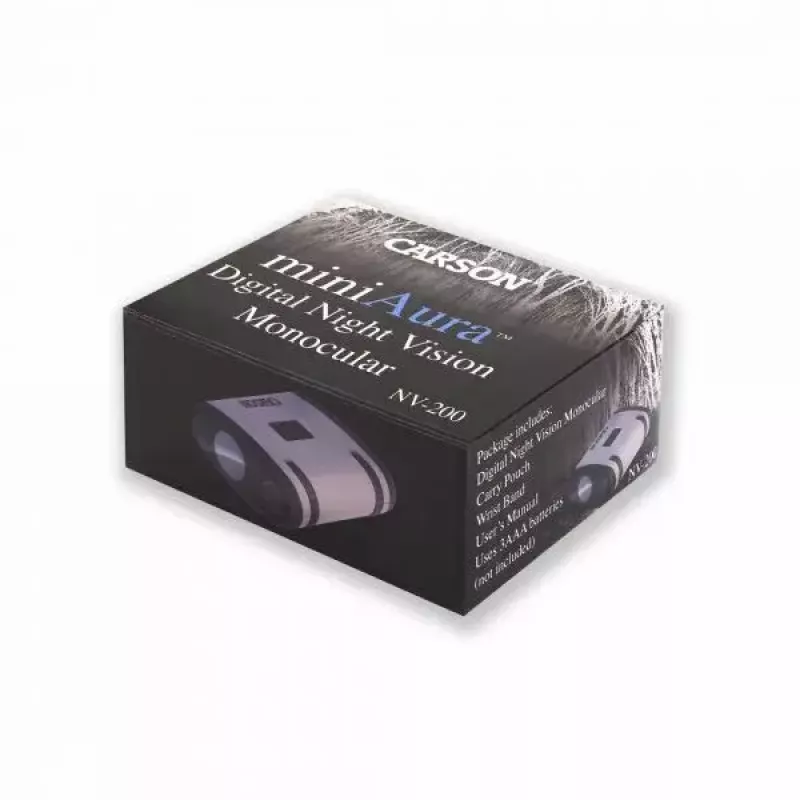Monocular Carson Mini Aura negro gris 1x aumento 25 m alcance
