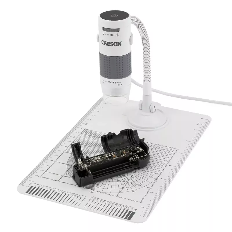 Microscopio digital Carson EFLEX 300x, aumento 75–300×, cámara 1600×1200, gris/blanco