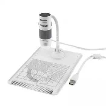 Microscopio digital Carson EFLEX 300x, aumento 75–300×, cámara 1600×1200, gris/blanco