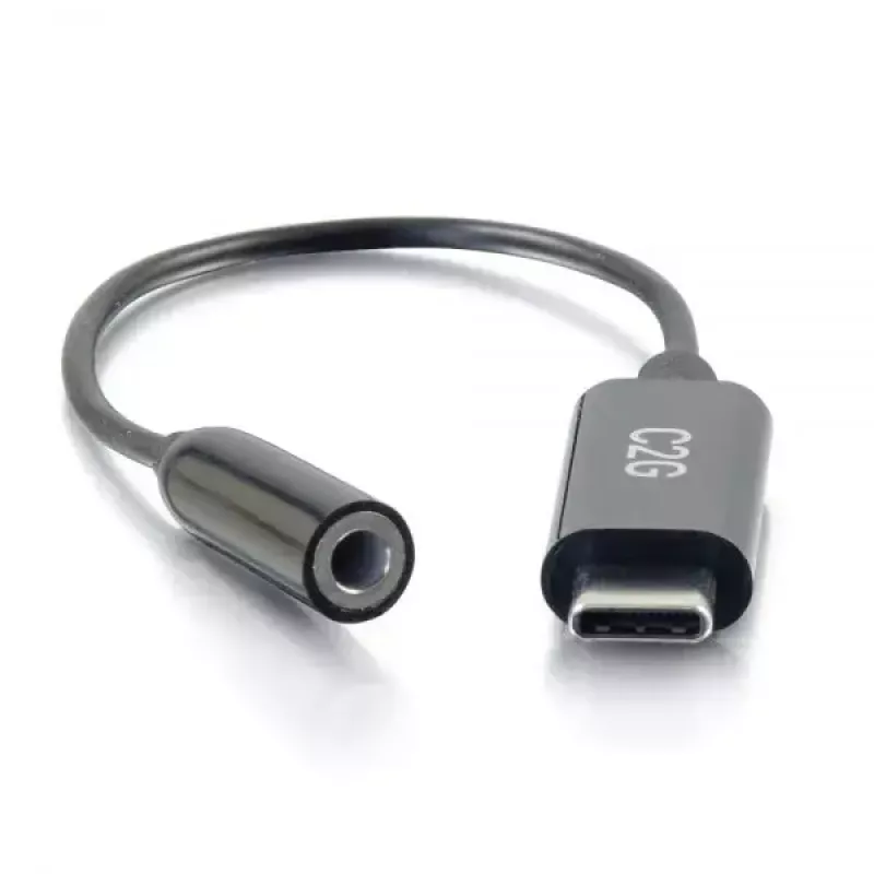 Cable para móvil C2G 54426 USB-C a 3,5 mm negro 0,09 m