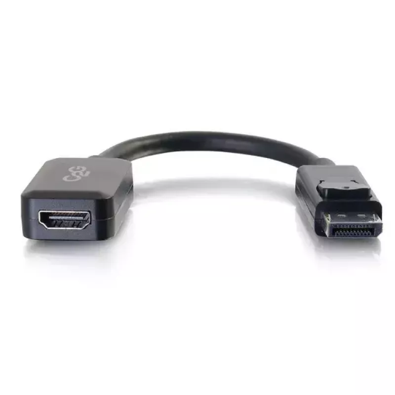 Adaptador convertidor C2G de 8in DisplayPort macho a HDMI hembra negro