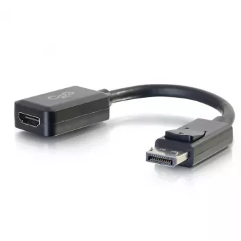 Adaptador convertidor C2G de 8in DisplayPort macho a HDMI hembra negro