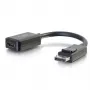 Adaptador convertidor C2G de 8in DisplayPort macho a HDMI hembra negro