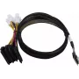 Cable SAS MICROCHIP 2305300-R SlimSAS ×8 (SFF-8654) a 2× 4SFF-8639 (U.3) 0,8 m negro