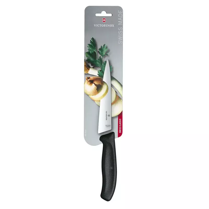 Victorinox Fibrox Cuchillo de cocina 15 cm, negro, V-6.80 03.15B